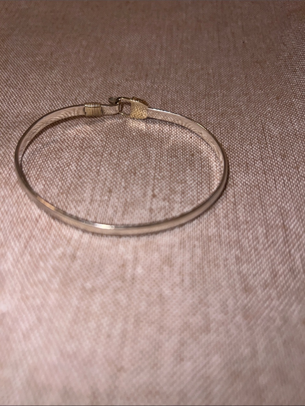 Nantucket Basket Bracelet/ sterling and gold - Picture 5 of 7